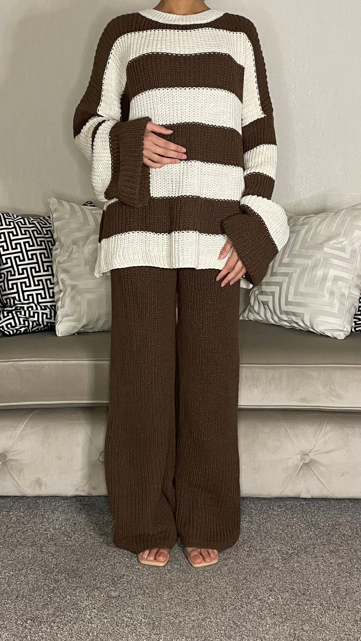 Naila Knitted Striped Co-ord