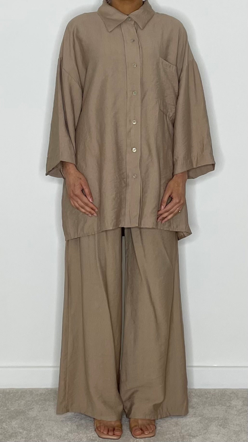 Inayah Linen-feel Shirt and Trouser Co-ord Set