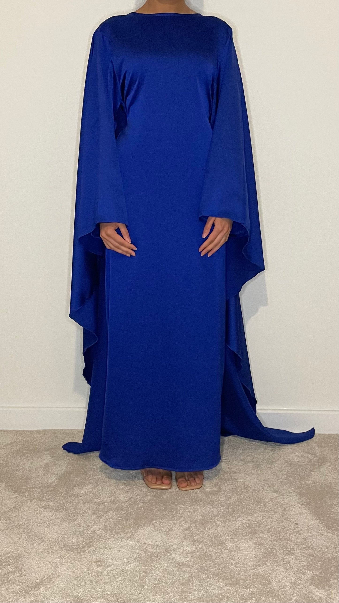 Nadia Satin Maxi Cape Dress