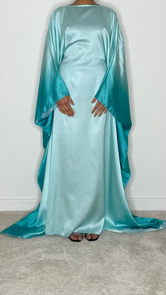 Luna Satin Ombre Maxi Kaftan Dress