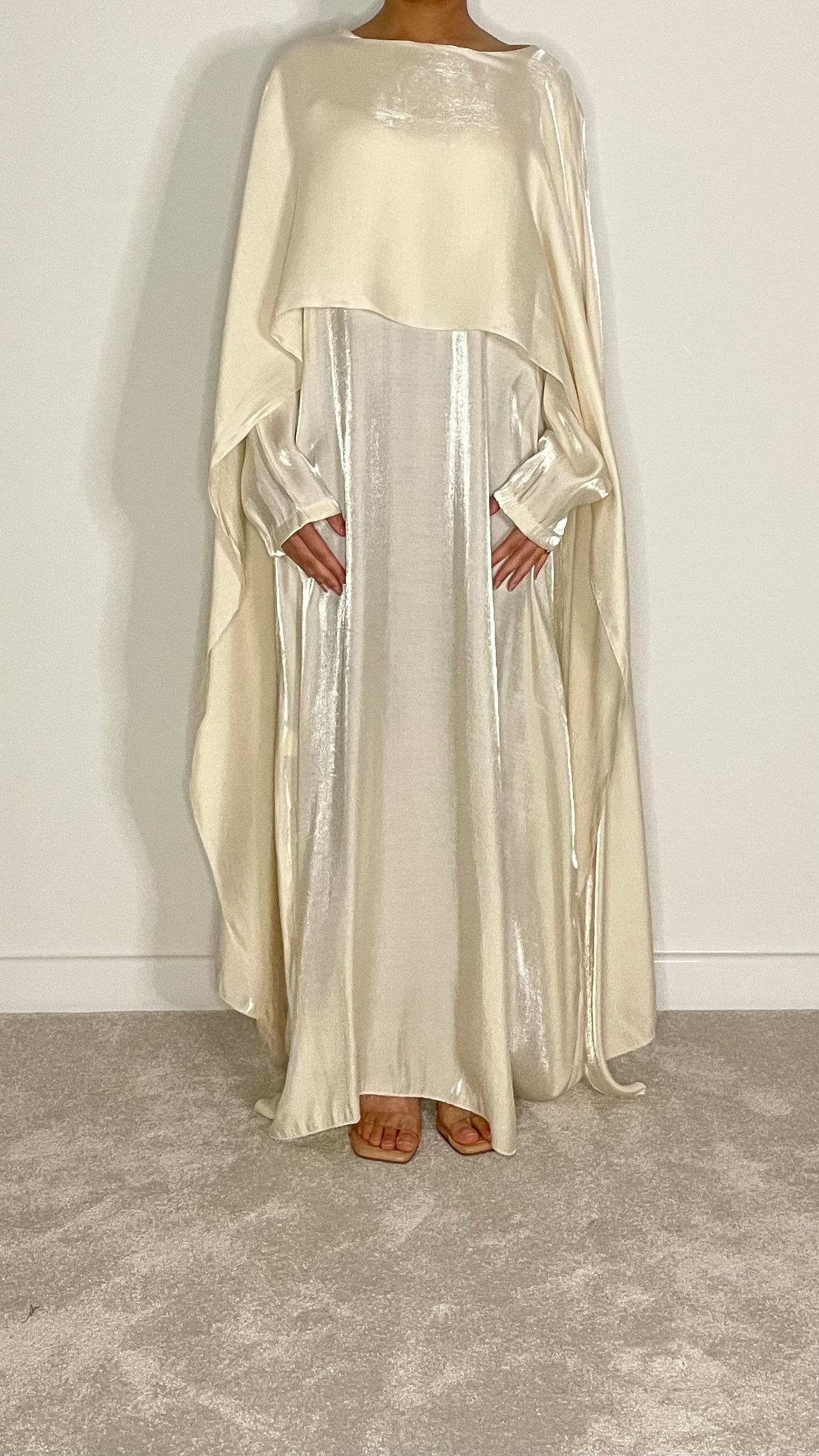 Hiba Moonlight Maxi Cape Dress