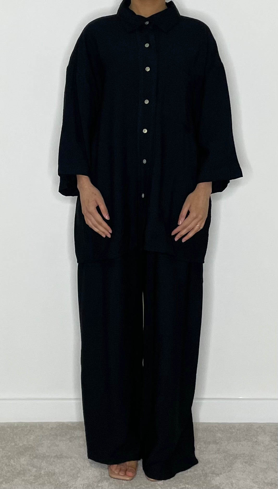 Inayah Linen-feel Shirt and Trouser Co-ord Set