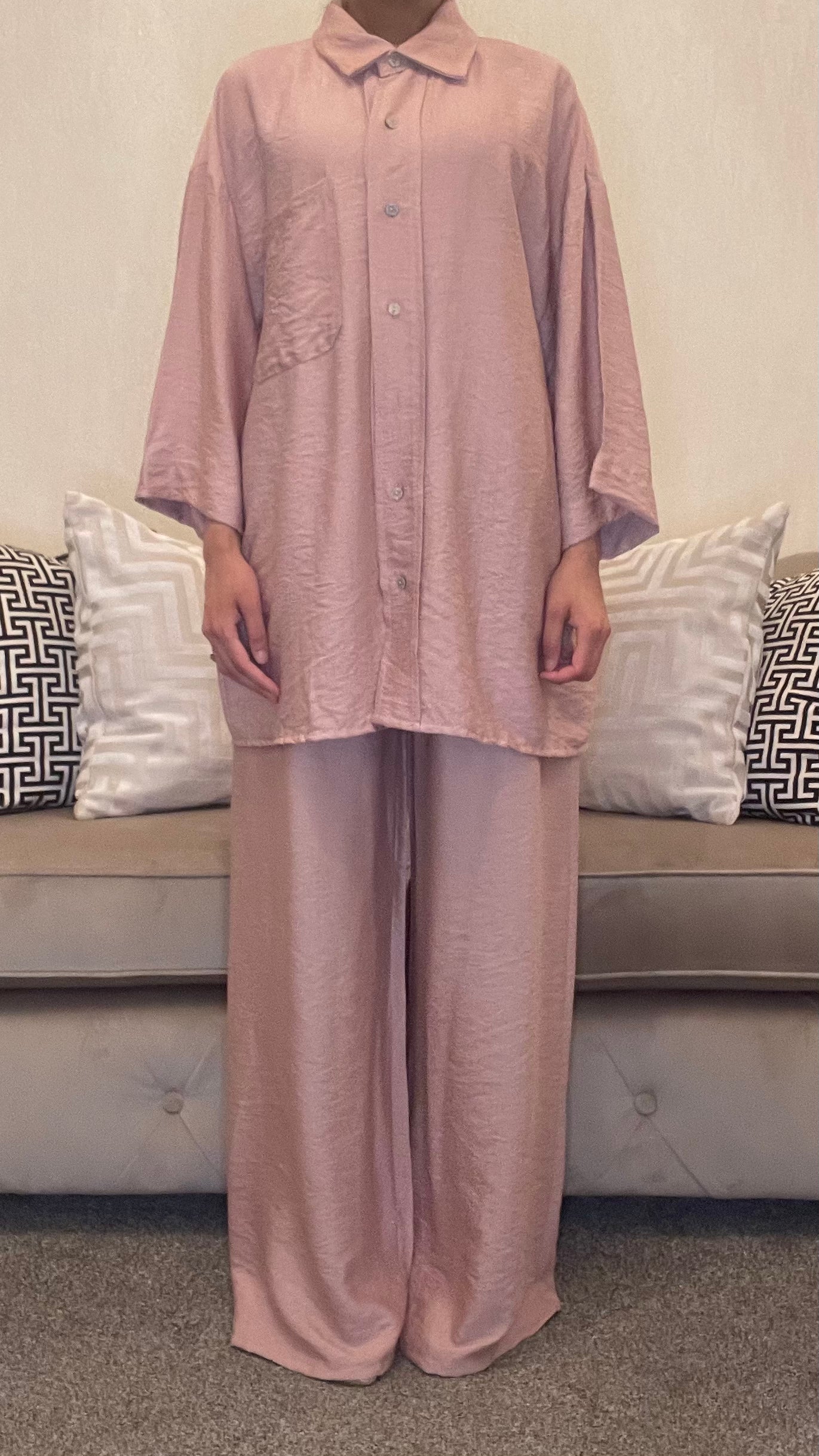 Inayah Linen-feel Shirt and Trouser Co-ord Set