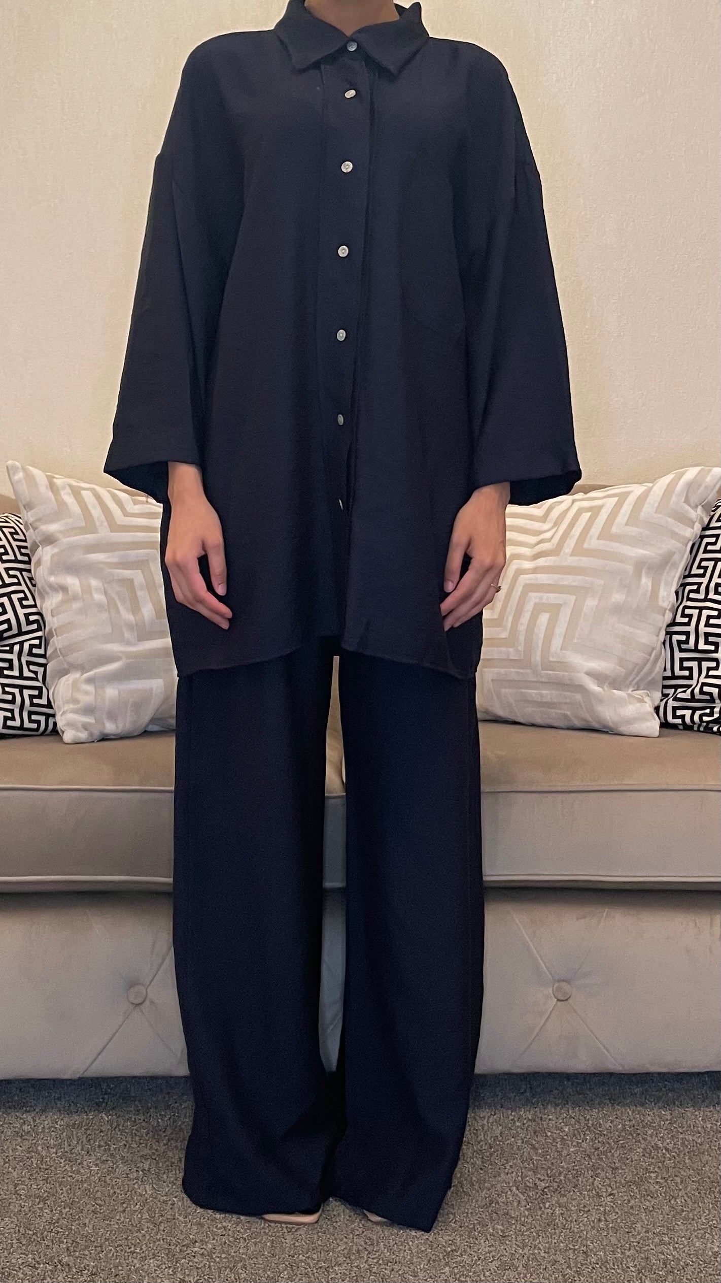 Inayah Linen-feel Shirt and Trouser Co-ord Set